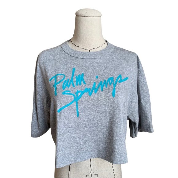 Vintage Tops - Vintage 80s Palm Springs Crop Top Single Stitch T-Shirt Graphic Rad Heaven